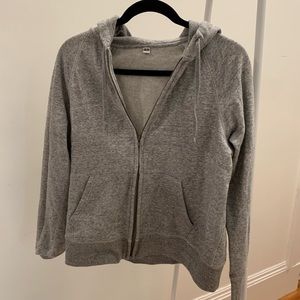 2 UNIQLO Women’s one Grey and one Navy Hoodie Sweatshirt
